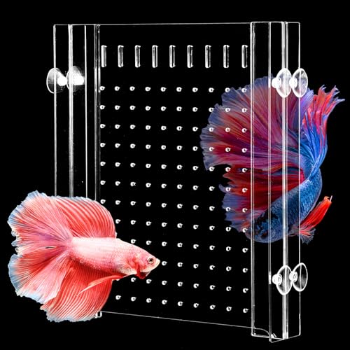 Swirge Aquarium-Trennwand mit Saugnapf, verstellbarer Acryl-Fischtank-Trenner, transparenter Aquarium-Isolations-Trennwand für 30 Liter Tank (24,9 x 27,9 cm) von Swirge