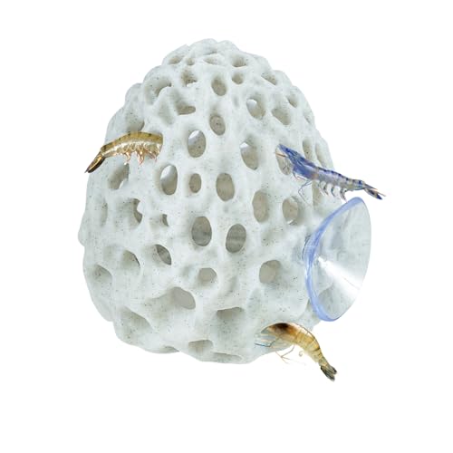 Swirge Betta Blumenzwiebelversteck mit Saugnapf, kleines poröses Betta-Haus für Aquarium, Höhlen und Häuser für Garnelen, Aquarium-Dekorationen, Lebensraum von Swirge