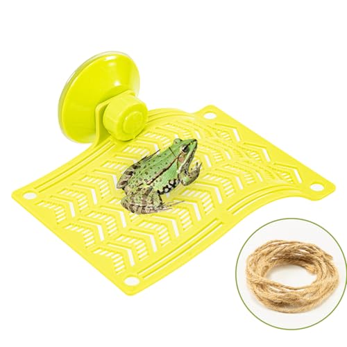 Swirge Frosch Hängematte mit Saugnapf, ABS Lebensraum Plattform für Baumfrosch, Reptilien-Tankzubehör, Terrarium Dekor für Bartagamen, Spinne, Kröte Swirge Frosch Hängematte mit Saugnapf, ABS Lebensraum Plattform für Baumfrosch, Reptilien-Tankzubehör, Terrarium Dekor für Bartagamen, Spinne, Kröte von Swirge