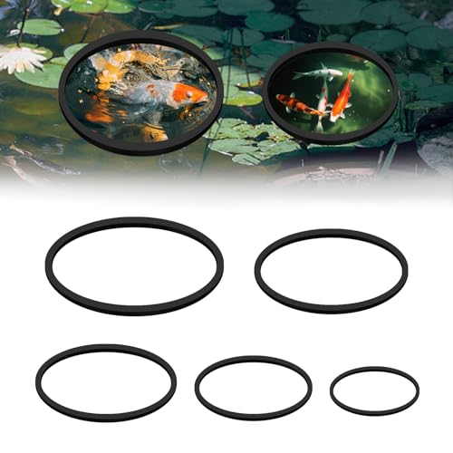Swirge Runder Fisch-Futterring, 5 Größen, Aquarium, schwimmende Pflanze, Korral, Fischfutterringe für Bettas, schwimmende Pflanzenringe, Aquarium-Zubehör (schwarz) von Swirge