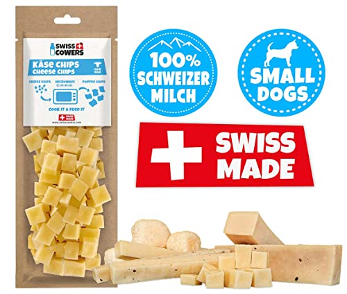 Swiss Cowers Käse Chips - zum Aufbacken | 100% Schweizer Milch | für große und kleine Hunde | Zahnpflege | ohne Laktose | einzigartig und lecker | Das Original aus der Schweiz von SwissCowers