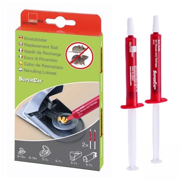 2x Swissinno Köderspritze für Mausefalle SuperCat, Ersatzköder, Nat... von Swissinno