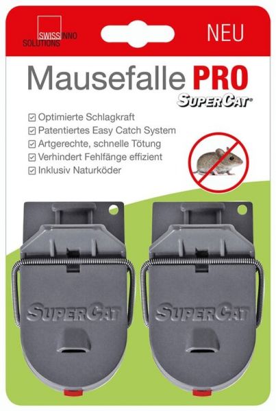 2x Swissinno® Mausefalle SuperCat PRO mit Naturköder, die blitzschn... von Swissinno