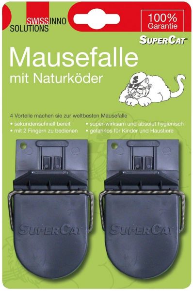 2x Swissinno® Mausefalle SuperCat mit Naturköder, die weltbeste Mau... von Swissinno