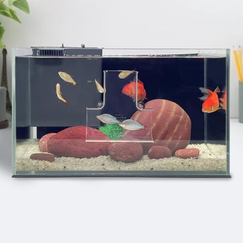 Aquarium-Dekoration, Aquarium-Zubehör für Garnelen, Buntbarsche, Zucht, kleine Fischschalen-Versteck-Dekoration, Acryl-Tunnel für Betta-Aquarium-Dekorationen, Aquarium-Versteck mit Saugnäpfen von Switior