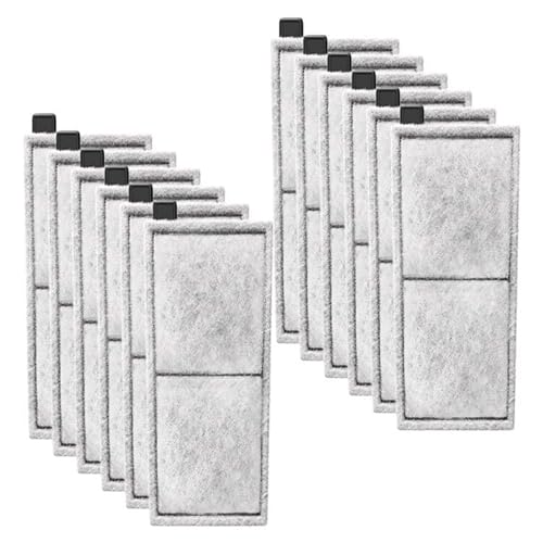 Switior 12 Stück große Filterkartusche für Top-Fin RF-L-Filter, Aqurium-Filterkartusche, Nachfüllpackung für Top-Fin-Desktop-Aquarien mit großem Rückzugsfilter von Switior