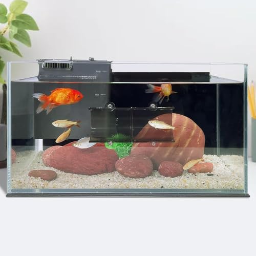 Switior Betta Aquarium-Tunnel, Betta-Zubehör zum Ausruhen, Spielen, Verstecken, Kampffisch-Dekoration, 6 Farben (Transparentes Schwarz) von Switior