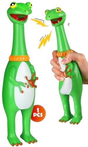 Swooflia Gummi-Huhn-Spielzeug – Frosch, riesiges quietschendes Huhn, 30,5 cm, lustiges Gummi-Hundespielzeug, Neuheit, Party, Gag, Geschenke, zum Apportieren (1er-Pack) von Swooflia