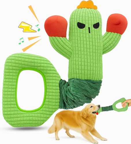 Swooflia Tug of War Hundespielzeug, quietschendes Plüschspielzeug für mittelgroße und große Rassen, interaktives Knister-Hundespielzeug, niedlicher Kaktus mit weichem langem Ziehgriff Swooflia Tug of War Hundespielzeug, quietschendes Plüschspielzeug für mittelgroße und große Rassen, interaktives Knister-Hundespielzeug, niedlicher Kaktus mit weichem langem Ziehgriff von Swooflia