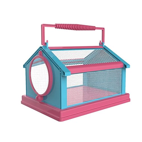 Swtgaah Insektenbeobachtungskäfig – Zusammenklappbare Insektenbox Tragbarer Schmetterlingskäfig Insekten Sammelbox Beobachtungsbox für Schmetterlinge und Insekten (Blau+Rosa) von Swtgaah