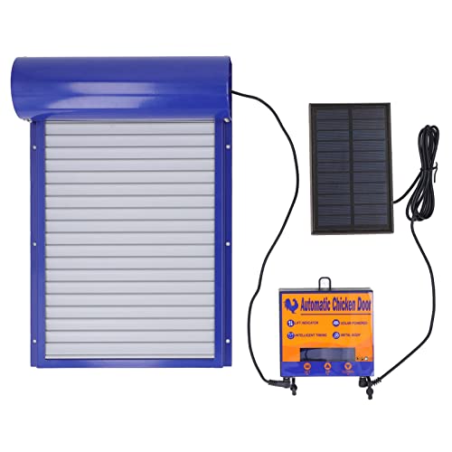 Automatischer Hühnerstall Tür, Aluminiumlegierung Auto Hühnerstall Türöffner Solarbetrieben mit LED Anzeige, Programmierbare Elektrische Hühnerstall Tür mit Timer-Steuerung für Geflügel Automatischer Hühnerstall Tür, Aluminiumlegierung Auto Hühnerstall Türöffner Solarbetrieben mit LED Anzeige, Programmierbare Elektrische Hühnerstall Tür mit Timer-Steuerung für Geflügel von Sxhlseller