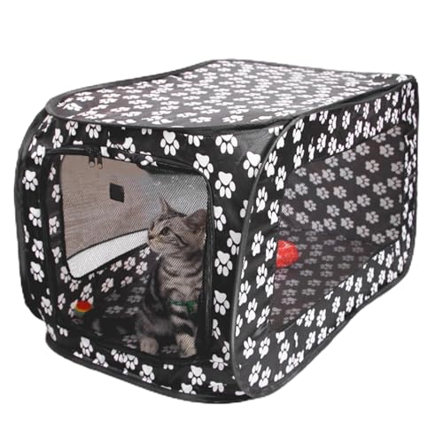 Sxhlseller Katzen- und Hundezelt, Faltbar, Tragbarer Outdoor Laufstall für Katzen, Hunde und Kleine Tiere, Pop Up Rechteck, Großer Raum, Atmungsaktiv, Autositz Laufstall, Haustier Laufstall von Sxhlseller