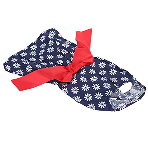 Sxhlseller Sommer-Hundekleid, Süße Kleidung für Haustiere, Ärmellose Rockkleider aus Polyester mit Schleife, Mädchen-Welpen-Outfit (M) von Sxhlseller