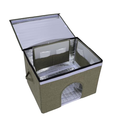 Sxhlseller Haustierkühlhaus, Tragbare Katzenkühlhöhle Innovative Komfortable mit 14 Prozenter Eisbag für den Sommer (OD grün) von Sxhlseller