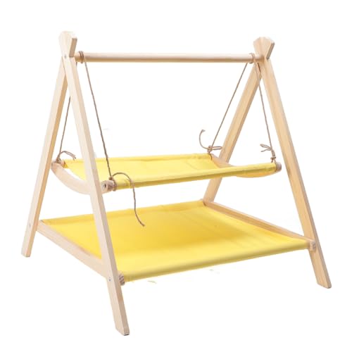 Sxhlseller Hölzernes Katzen Hängemattenbett, Waschbare Hängende Katzenschaukel Hängematte, Stark Belastbar, Universelle Indoor Outdoor Hängematte, Kratzfest, für Kleine Haustiere Sxhlseller Hölzernes Katzen Hängemattenbett, Waschbare Hängende Katzenschaukel Hängematte, Stark Belastbar, Universelle Indoor Outdoor Hängematte, Kratzfest, für Kleine Haustiere von Sxhlseller