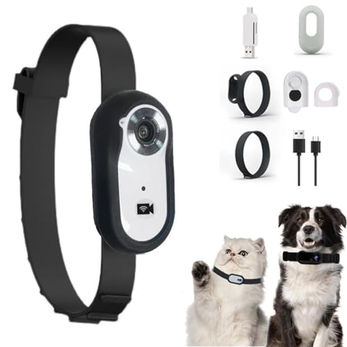 Sxhlseller Katzen Kamerahalsband – 120°-Weitwinkel Haustier Hundehalsband Kamera, HD 1080P Multifunktionaler Haustier Katzen Tracker für Videoaufzeichnungen, Haustier Halsband Kamera Im Sxhlseller Katzen Kamerahalsband – 120°-Weitwinkel Haustier Hundehalsband Kamera, HD 1080P Multifunktionaler Haustier Katzen Tracker für Videoaufzeichnungen, Haustier Halsband Kamera Im von Sxhlseller