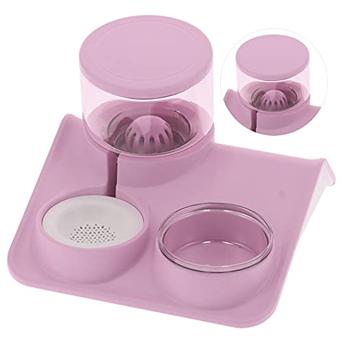 Sxhlseller Wasserspender und Futterautomat Mehrschichtiger Filter und Versiegelter Katzennapf Automatische Trink- und Fütterungsvorrichtung Automatischer Hundenapf (Dachtrinkbrunnen Rosa) von Sxhlseller