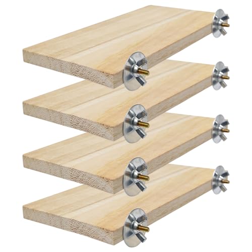 Sxutop 4 Stück Holz Plattform Kletterplattform Sitzbretter für Vögel Barsch Plattform Quadratischer Holzständer Rechteckig Sprungbrett Spielzeug Zubehör für Kleine Tiere, Chinchilla, Hamster, Papagei Sxutop 4 Stück Holz Plattform Kletterplattform Sitzbretter für Vögel Barsch Plattform Quadratischer Holzständer Rechteckig Sprungbrett Spielzeug Zubehör für Kleine Tiere, Chinchilla, Hamster, Papagei von Sxutop
