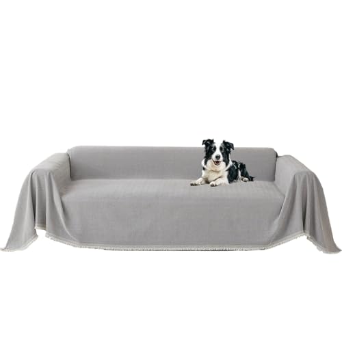 Sofabezüge, weich, langlebig, wendbar, Chenille, Sofa-Überwurf, Couchüberzug, modern, kariert, universeller Möbelschutz für 1-, 2-, 3-, 4-Sitzer-Sofas, Loveseat, L-Form, Eck-Futon-Sofas (Grau, 177,8 x Sofabezüge, weich, langlebig, wendbar, Chenille, Sofa-Überwurf, Couchüberzug, modern, kariert, universeller Möbelschutz für 1-, 2-, 3-, 4-Sitzer-Sofas, Loveseat, L-Form, Eck-Futon-Sofas (Grau, 177,8 x von Sxwdeu