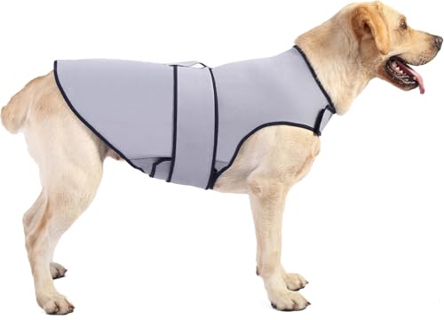 Sychien DogsThunder Beruhigungs-Shirt, Wickelweste für kleine Hunde, Reisen, Feuerwerk, Trennung, Blaugrau, Größe XS Sychien DogsThunder Beruhigungs-Shirt, Wickelweste für kleine Hunde, Reisen, Feuerwerk, Trennung, Blaugrau, Größe XS von SyChien