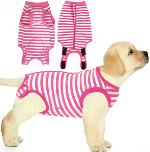 Sychien Hunde-Genesungsanzug, nach Operationen, Shirt für Welpen, kleine weibliche Spay Wundschutzanzug, Rosa, XS von SyChien