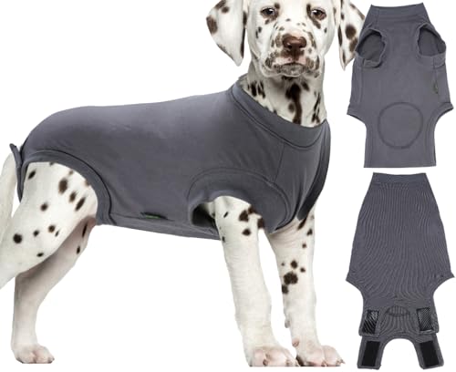 Sychien Hunde-Genesungsanzug für männliche Neutral-Chirurgie, blanko, Grau, Größe L von SyChien