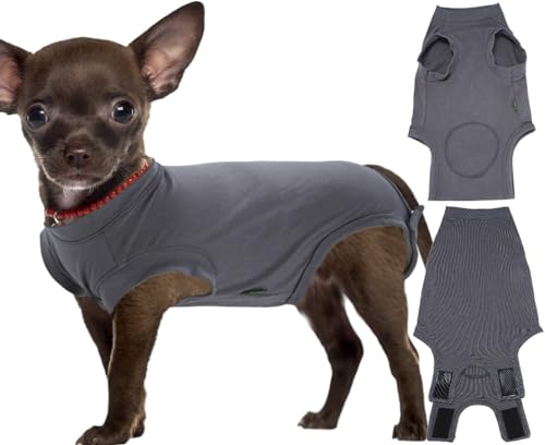 Sychien Hunde-Genesungsanzug für männliche Neutral-Chirurgie, blanko, Grau, Größe S von SyChien