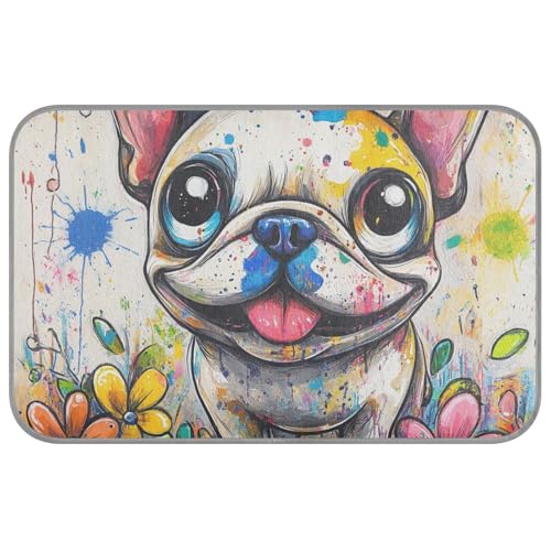 Art White French Bulldog Summer Dog Cooling Mats Self Cooling Outdoor Dog Bed for Animals Indoor Summer Tapete Refrescante para mascotas M Art White French Bulldog Summer Dog Cooling Mats Self Cooling Outdoor Dog Bed for Animals Indoor Summer Tapete Refrescante para mascotas M von SyXIOP