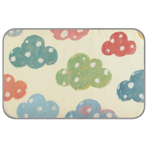 Bunte Wolken Sommer-Kühlmatten, selbstkühlende Decke für Hunde für Kätzchen, Reisen, weich, Cama Refrescante Para Perros M von SyXIOP