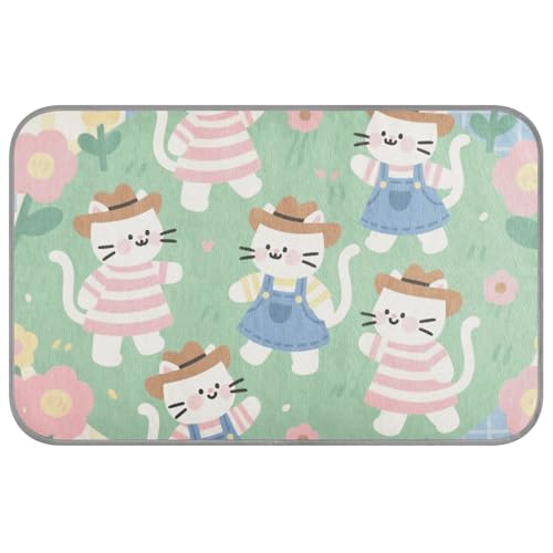 Cartoon-Katzen und Blumen, niedliches Sommer-Kühlkissen für Hunde, selbstkühlendes Pad für Hunde für Haustiere, Outdoor, Haustier, weich, Cama Fria Para, Perro, M von SyXIOP