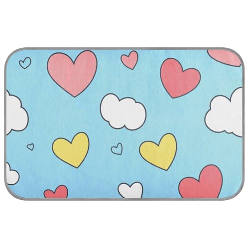 Cloud Heart Valentines Kühlende Haustiermatte, selbstkühlende Betten für Outdoor-Katzen für Chihuahua, Katzen, Outdoor, abnehmbar, Esterilla, Refrescante Para Perros, Größe M, Blau Cloud Heart Valentines Kühlende Haustiermatte, selbstkühlende Betten für Outdoor-Katzen für Chihuahua, Katzen, Outdoor, abnehmbar, Esterilla, Refrescante Para Perros, Größe M, Blau von SyXIOP