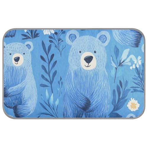 Funny Bears Kühlmatten, selbstkühlende Katzenbetten für Indoor-Katzen für Hunde, Innenbereich, Haustier, Sommermantel, Frías Para Perros, Größe M, Blau von SyXIOP