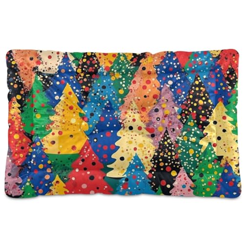 Hunde-Schlafmatratze mit Weihnachtsbaum-Punkten, waschbar, rutschfest, weich, bequem, für mittelgroße und große Hunde, 91,4 x 61 cm Hunde-Schlafmatratze mit Weihnachtsbaum-Punkten, waschbar, rutschfest, weich, bequem, für mittelgroße und große Hunde, 91,4 x 61 cm von SyXIOP