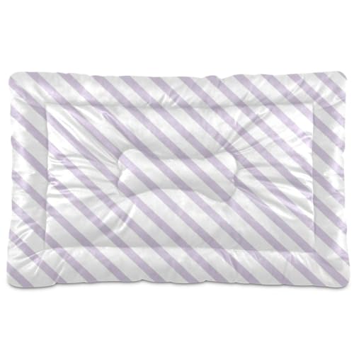 Hundebettunterlage mit violetten Streifen, waschbar, weich, rutschfest, für mittelgroße und große Hunde, 91,4 x 61 cm Hundebettunterlage mit violetten Streifen, waschbar, weich, rutschfest, für mittelgroße und große Hunde, 91,4 x 61 cm von SyXIOP