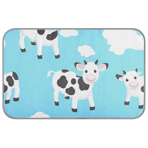 Kühldecke für den Sommer, niedliches Kuh-Design, selbstkühlendes Bett für Katzen, für den Außenbereich, rutschfest, Größe M, Blau Kühldecke für den Sommer, niedliches Kuh-Design, selbstkühlendes Bett für Katzen, für den Außenbereich, rutschfest, Größe M, Blau von SyXIOP