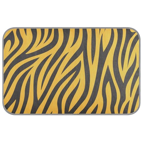 Kühlende selbstkühlende Katzenmatte mit Tiermuster, für Hunde, Katzen, Outdoor, schnurlos, Gelb / Schwarz von SyXIOP