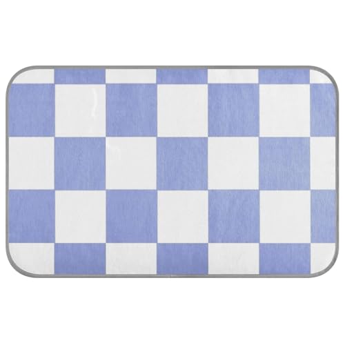 Kühlendes Haustierbett, amerikanisches Karomuster, selbstkühlendes Katzenbett für draußen, für Kätzchen, Indoor-Katzen, abnehmbare Mantas frías para perros, Größe M, Violett und Weiß Kühlendes Haustierbett, amerikanisches Karomuster, selbstkühlendes Katzenbett für draußen, für Kätzchen, Indoor-Katzen, abnehmbare Mantas frías para perros, Größe M, Violett und Weiß von SyXIOP