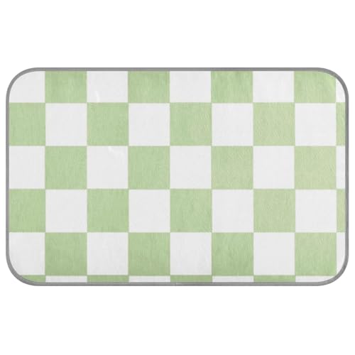 Kühlmatte für Hunde, Motiv: American Plaid für den Sommer, selbstkühlende Decke für Hunde, Outdoor-Essentials, Größe M, Grün und Weiß Kühlmatte für Hunde, Motiv: American Plaid für den Sommer, selbstkühlende Decke für Hunde, Outdoor-Essentials, Größe M, Grün und Weiß von SyXIOP