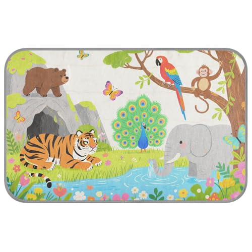 Kühlmatte für Hunde, Motiv: Elefant, Tiger und Bär, für den Außenbereich, selbstkühlende Katzendecken für drinnen und draußen, zum Schlafen von Hühnern, bequem, Größe M Kühlmatte für Hunde, Motiv: Elefant, Tiger und Bär, für den Außenbereich, selbstkühlende Katzendecken für drinnen und draußen, zum Schlafen von Hühnern, bequem, Größe M von SyXIOP