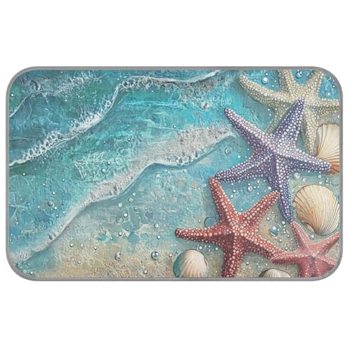 Kühlmatte für Hunde mit Seesternmuscheln, selbstkühlendes Gelkissen für Katzen, draußen, Hamster, drinnen, rutschfest, Größe M, Blau Kühlmatte für Hunde mit Seesternmuscheln, selbstkühlendes Gelkissen für Katzen, draußen, Hamster, drinnen, rutschfest, Größe M, Blau von SyXIOP