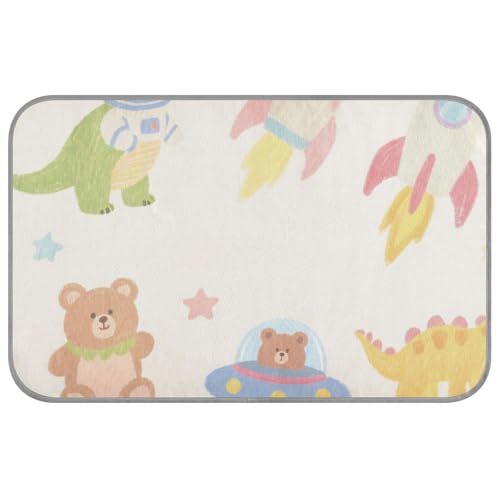 Kühlmatte für den Sommer, Motiv: niedliche Dinosaurier-Raketen, selbstkühlend, Katzenbett, Outdoor, für Welpen, Reisen, Haustier, Sommer, Cama Fria Para, Perro, M von SyXIOP