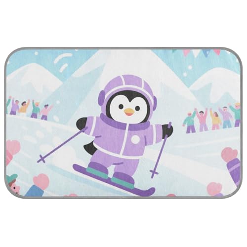 Kühlmatte für große Hunde, Motiv: niedlicher Skifahrer-Pinguin, blau, für den Sommer, selbstkühlende Matte für Katzen im Freien, für den Innenbereich, Sommer-Manta, Auffrischung, Para Perro, M Kühlmatte für große Hunde, Motiv: niedlicher Skifahrer-Pinguin, blau, für den Sommer, selbstkühlende Matte für Katzen im Freien, für den Innenbereich, Sommer-Manta, Auffrischung, Para Perro, M von SyXIOP