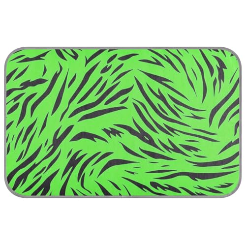 Kühlmatte mit fluoreszierendem grünem Tigerfell-Textur, für den Sommer, selbstkühlend, Haustierbett für Katzen für Haustiere, Outdoor, Katze, weiches Band, Enfriador para perros M von SyXIOP