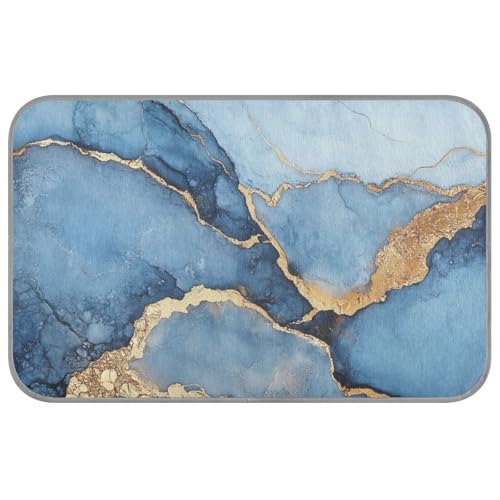 Marblexture Kühlmatten für Hunde, selbstkühlendes Katzenbett für den Außenbereich, rutschfest, Blau und Gold, Größe M Marblexture Kühlmatten für Hunde, selbstkühlendes Katzenbett für den Außenbereich, rutschfest, Blau und Gold, Größe M von SyXIOP