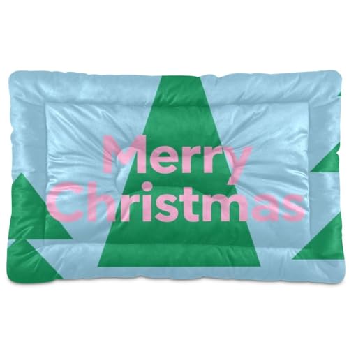Merry Christmas Haustier-Schlafmatte, waschbar, rutschfest, weich, bequem, für große Jumbo, mittelgroße und kleine Hunde, 91,4 x 61 cm, Grün Merry Christmas Haustier-Schlafmatte, waschbar, rutschfest, weich, bequem, für große Jumbo, mittelgroße und kleine Hunde, 91,4 x 61 cm, Grün von SyXIOP