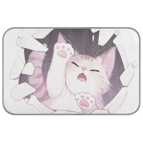 Niedliches Cartoon-Katzen-Sommer-Kühlbett, selbstkühlendes Kissen für Hunde für Hühner, Katzen, Outdoor, schnurlos, Manta, Fria, Para, Perros, M von SyXIOP
