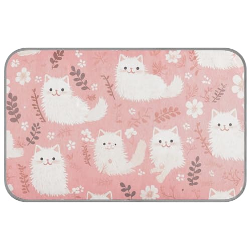 Pfirsichfarbene süße weiße Katzen, Frühjahr/Sommer, kühlend, matt, selbstkühlendes Bett für Katzen, für Kätzchen, Outdoor, waschbar, esterilla refrescante para perros M Pfirsichfarbene süße weiße Katzen, Frühjahr/Sommer, kühlend, matt, selbstkühlendes Bett für Katzen, für Kätzchen, Outdoor, waschbar, esterilla refrescante para perros M von SyXIOP