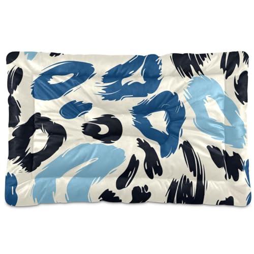 PowderBlue Hunde-Schlafmatratze mit Leopardenmuster, waschbar, weich, bequem, rutschfeste Unterseite, für große Jumbo, mittelgroße und kleine Hunde, 91,4 x 61 cm PowderBlue Hunde-Schlafmatratze mit Leopardenmuster, waschbar, weich, bequem, rutschfeste Unterseite, für große Jumbo, mittelgroße und kleine Hunde, 91,4 x 61 cm von SyXIOP