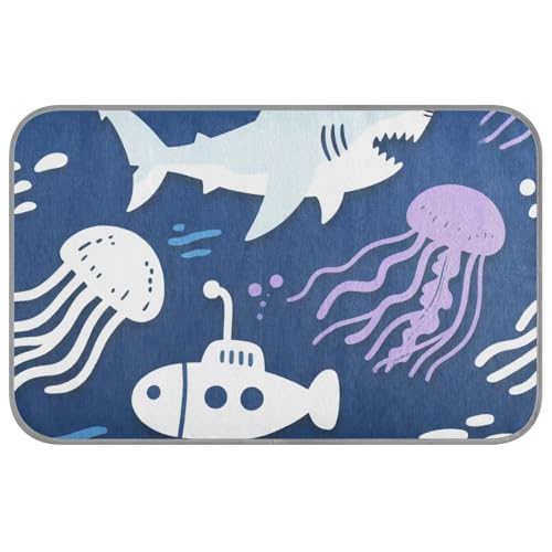 Sea Shark Kühldecke für Hunde, selbstkühlend, für den Sommer, Violett / Blau von SyXIOP