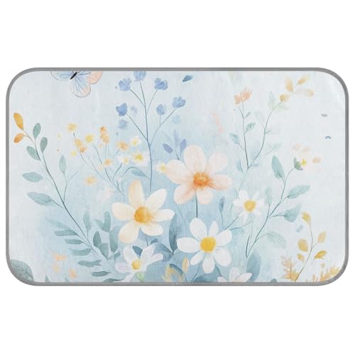 Simple Fresh Blue Flower Bloom Sommer-Kühlkissen für Katzen, selbstkühlend, waschbar, Katzenbett für gemütliches Schlafen, faltbar, erfrischend, Größe M Simple Fresh Blue Flower Bloom Sommer-Kühlkissen für Katzen, selbstkühlend, waschbar, Katzenbett für gemütliches Schlafen, faltbar, erfrischend, Größe M von SyXIOP